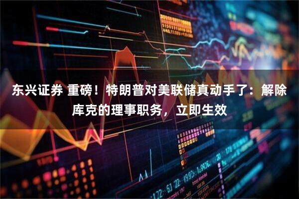 东兴证券 重磅！特朗普对美联储真动手了：解除库克的理事职务，立即生效
