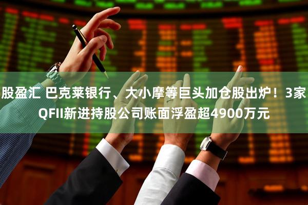 股盈汇 巴克莱银行、大小摩等巨头加仓股出炉！3家QFII新进持股公司账面浮盈超4900万元